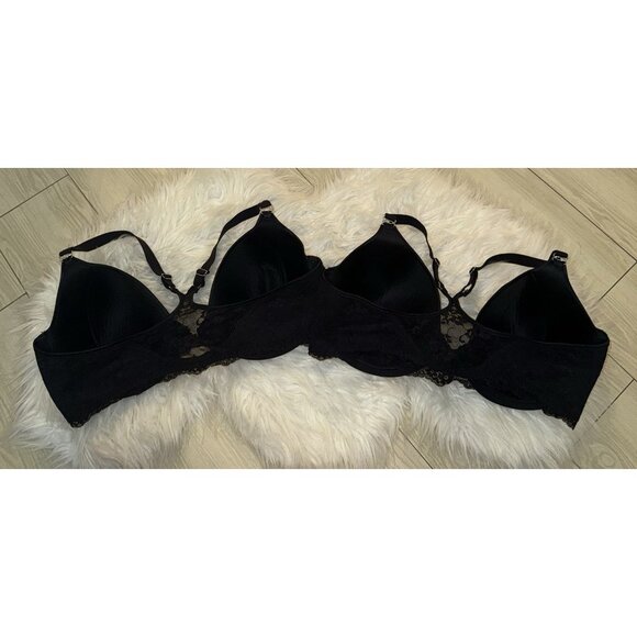 2 Maidenform 07112 One Fab Fit Extra Coverage Racerback Bras Lined UW 38DD Black - Picture 3 of 5